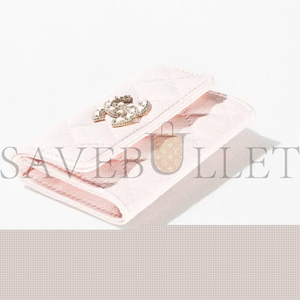 Ch*el flap card holder gold hardware   ap2735 b08043 nh620 (11.3*7.5*2.1cm)